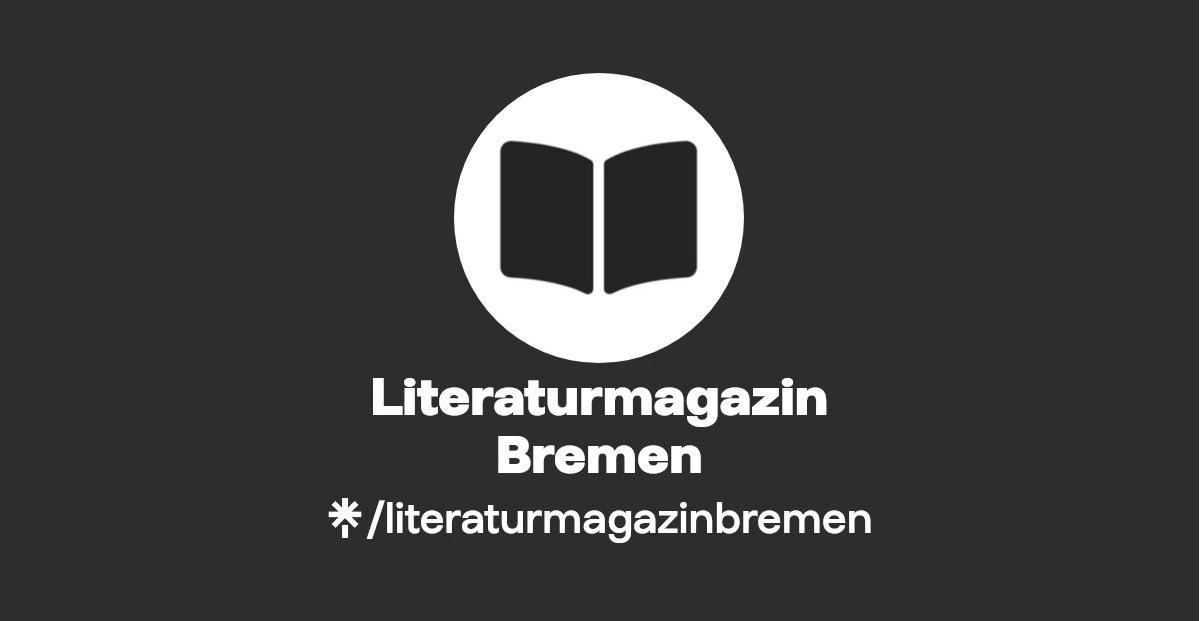Logo des Literaturmagazins Bremen, das ein aufgeschlagenes Buch andeutet